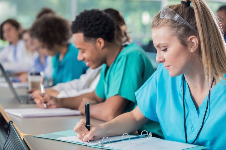 New hires in training at the nursing facility