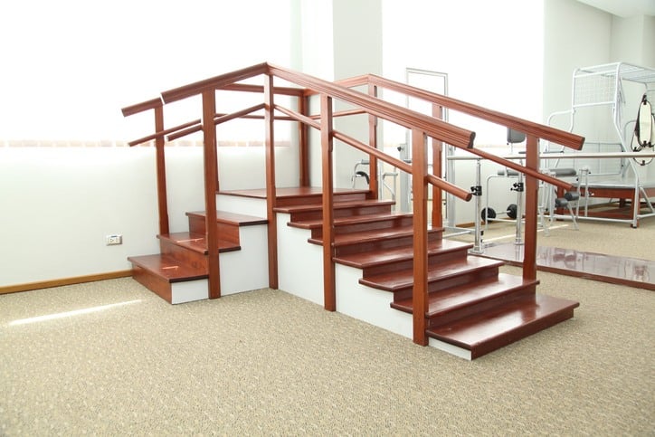 Rehabilitation practice stairs for therapy