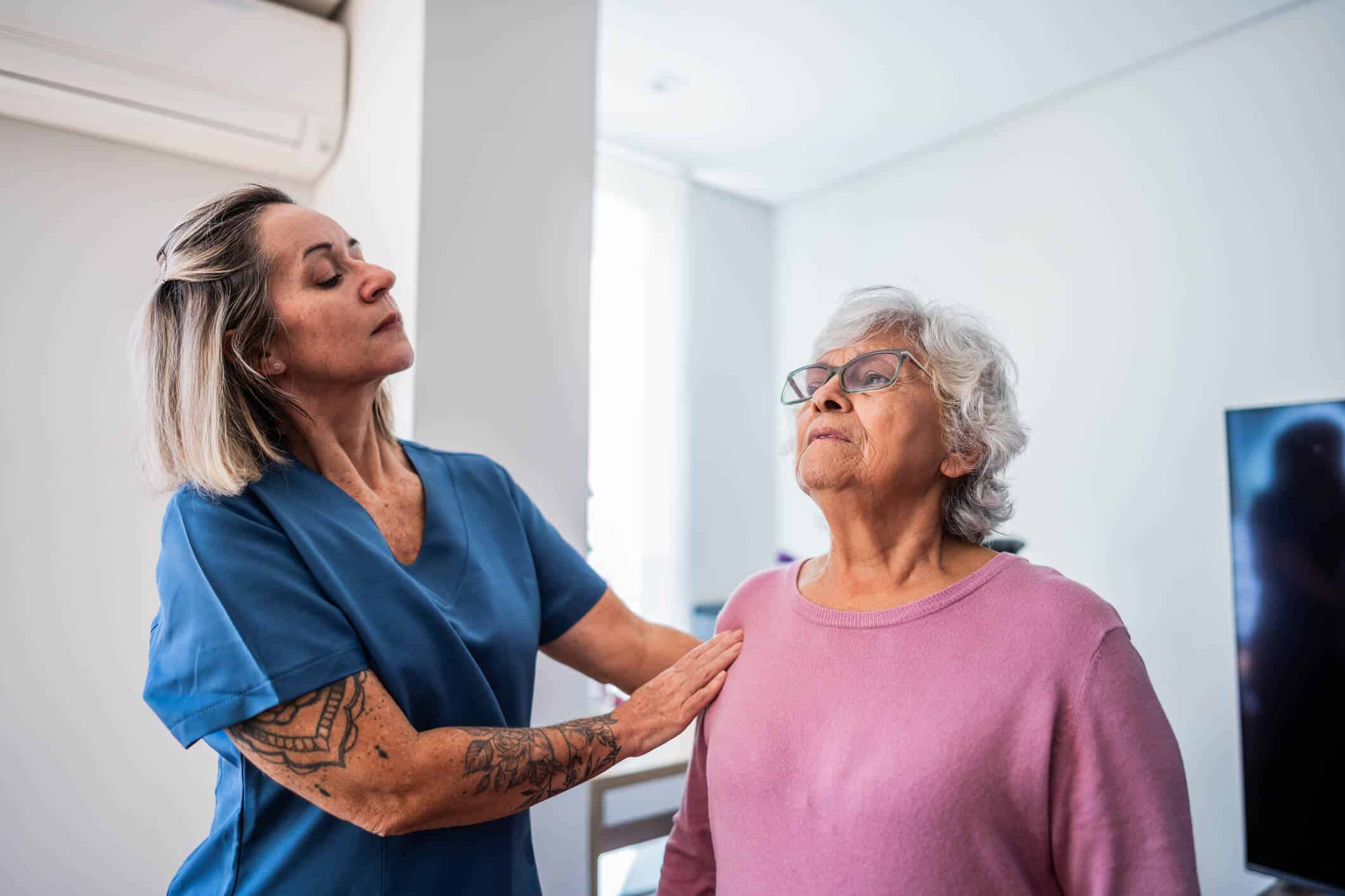 Resident during cardiac and respiratory rehabilitation